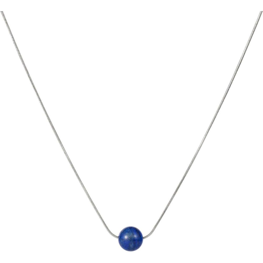 imageLit Wall Crystal Necklaces for Women 10mm 18K Gold White Plated Crystal Pendant Natural Stone Necklace Adjustable Gemstone Necklace Healing Crystal Necklace Silver Necklaces for WomenLapis Lazuli