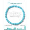 Crystal Bracelet for Women Spiritual 6mm Natural Stone Bracelets Handmade Stretch Crystal Beaded Bracelets Energy Gemstone Bracelet Healing Bracelet Crystal Jewelry for Women Men(turquoise)