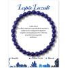 Crystal Bracelet for Women Spiritual 6mm Natural Stone Bracelets Handmade Stretch Crystal Beaded Bracelets Energy Gemstone Bracelet Healing Bracelet Crystal Jewelry for Women Men(lapis lazuli)