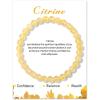 imageCrystal Bracelet for Women Spiritual 6mm Natural Stone Bracelets Handmade Stretch Crystal Beaded Bracelets Energy Gemstone Bracelet Healing Bracelet Crystal Jewelry for Women Mencitrine