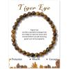 Crystal Bracelet for Women Spiritual 6mm Natural Stone Bracelets Handmade Stretch Crystal Beaded Bracelets Energy Gemstone Bracelet Healing Bracelet Crystal Jewelry for Women Men(tiger eye)