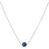 Lit Wall Crystal Necklaces for Women 10mm 18K Gold White Plated Crystal Pendant Natural Stone Necklace Adjustable Gemstone Necklace Healing Crystal Necklace Silver Necklaces for Women(Lapis Lazuli)