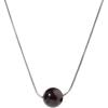 Lit Wall Crystal Necklaces for Women 10mm 18K Gold White Plated Crystal Pendant Natural Stone Necklace Adjustable Gemstone Necklace Healing Crystal Necklace Silver Necklaces for Women(Garnet)
