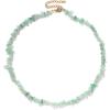 Raw Crystal Necklaces for Women 5-8mm Handmade Natural Stone Necklace Beaded Choker Necklace Healing Crystal Necklace Gemstone Necklace Raw Crystal Beaded Necklace for Her(Jade)