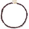 Raw Crystal Necklaces for Women 5-8mm Handmade Natural Stone Necklace Beaded Choker Necklace Healing Crystal Necklace Gemstone Necklace Raw Crystal Beaded Necklace for Her(Garnet)
