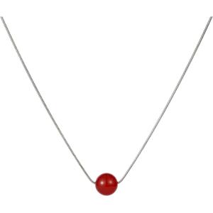 Lit Wall Crystal Necklaces for Women 10mm 18K Gold White Plated Crystal Pendant Natural Stone Necklace Adjustable Gemstone Necklace Healing Crystal Necklace Silver Necklaces for Women(Carnelian)