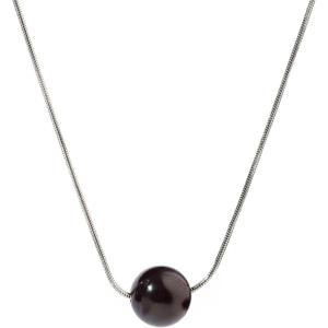 Lit Wall Crystal Necklaces for Women 10mm 18K Gold White Plated Crystal Pendant Natural Stone Necklace Adjustable Gemstone Necklace Healing Crystal Necklace Silver Necklaces for Women(Garnet)