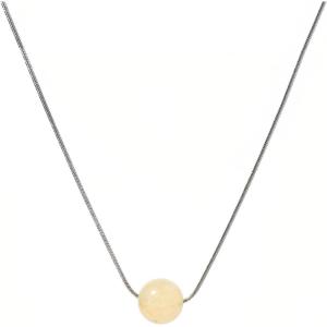 Lit Wall Crystal Necklaces for Women 10mm 18K Gold White Plated Crystal Pendant Natural Stone Necklace Adjustable Gemstone Necklace Healing Crystal Necklace Silver Necklaces for Women(Citrine)