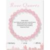 8mm Healing Crystal Bracelet for Women Handmade Natural Stone Bracelets Semi-Precious Gemstone Bracelets Stretch Crystal Beaded Bracelets Healing Gifts for Women(rose quartz)