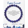8mm Healing Crystal Bracelet for Women Handmade Natural Stone Bracelets Semi-Precious Gemstone Bracelets Stretch Crystal Beaded Bracelets Healing Gifts for Women(lapis lazuli)