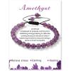 Crystal Bracelet for Women 6mm Natural Stone Bracelets Adjustable Handmade Beaded Bracelets Braided Gemstone Bracelet Healing Crystal Bracelet Crystal Jewelry for Women(amethyst)