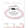 Crystal Bracelet for Women 6mm Natural Stone Bracelets Adjustable Handmade Beaded Bracelets Braided Gemstone Bracelet Healing Crystal Bracelet Crystal Jewelry for Women(rose quartz)