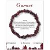 Crystal Bracelet for Women Handmade 8mm Raw Crystal Bracelets Natural Stone Bracelets Semi-Precious Gemstone Bracelets Stretch Healing Bracelet Jewelry Gifts for Women(garnet)