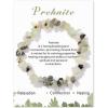 Crystal Bracelet for Women Handmade 8mm Raw Crystal Bracelets Natural Stone Bracelets Semi-Precious Gemstone Bracelets Stretch Healing Bracelet Jewelry Gifts for Women(prehnite)
