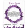 Crystal Bracelet for Women Handmade 8mm Raw Crystal Bracelets Natural Stone Bracelets Semi-Precious Gemstone Bracelets Stretch Healing Bracelet Jewelry Gifts for Women(amethyst)
