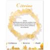 Crystal Bracelet for Women Handmade 8mm Raw Crystal Bracelets Natural Stone Bracelets Semi-Precious Gemstone Bracelets Stretch Healing Bracelet Jewelry Gifts for Women(citrine)