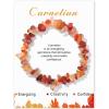 Crystal Bracelet for Women Handmade 8mm Raw Crystal Bracelets Natural Stone Bracelets Semi-Precious Gemstone Bracelets Stretch Healing Bracelet Jewelry Gifts for Women(carnelian)