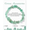 Crystal Bracelet for Women Handmade 8mm Raw Crystal Bracelets Natural Stone Bracelets Semi-Precious Gemstone Bracelets Stretch Healing Bracelet Jewelry Gifts for Women(green aventurine)