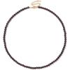 Crystal Necklaces for Women 4mm Handmade Natural Stone Choker Beaded Necklace Healing Crystal Necklace Gemstone Necklace Crystal Bead Necklace for Women(Garnet)