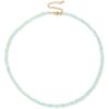 Crystal Necklaces for Women 4mm Handmade Natural Stone Choker Beaded Necklace Healing Crystal Necklace Gemstone Necklace Crystal Bead Necklace for Women(Jade)