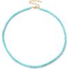 Crystal Necklaces for Women 4mm Handmade Natural Stone Choker Beaded Necklace Healing Crystal Necklace Gemstone Necklace Crystal Bead Necklace for Women(Turquoise)