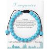 Healing Crystal Bracelet for Women 8mm Natural Stone Crystal Beaded Bracelets Adjustable Handmade Gemstone Bracelet Healing Jewelry Mother’s Day Gifts for Women(turquoise)