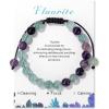 Healing Crystal Bracelet for Women 8mm Natural Stone Crystal Beaded Bracelets Adjustable Handmade Gemstone Bracelet Healing Jewelry Mother’s Day Gifts for Women(fluorite)