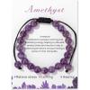 Healing Crystal Bracelet for Women 8mm Natural Stone Crystal Beaded Bracelets Adjustable Handmade Gemstone Bracelet Healing Jewelry Mother’s Day Gifts for Women(amethyst)