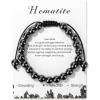 Healing Crystal Bracelet for Women 8mm Natural Stone Crystal Beaded Bracelets Adjustable Handmade Gemstone Bracelet Healing Jewelry Mother’s Day Gifts for Women(hematite)