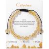 Healing Crystal Bracelet for Women 8mm Natural Stone Crystal Beaded Bracelets Adjustable Handmade Gemstone Bracelet Healing Jewelry Mother’s Day Gifts for Women(citrine)