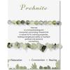 Healing Crystal Bracelets for Women 2 PCS 6mm Natural Stone Bracelet Stretch Crystal Beaded Bracelets Handmade Gemstone Bracelet Jewelry Gifts Christmas Gifts for Women Girls(prehnite)