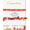 Healing Crystal Bracelets for Women 2 PCS 6mm Natural Stone Bracelet Stretch Crystal Beaded Bracelets Handmade Gemstone Bracelet Jewelry Gifts Christmas Gifts for Women Girls(carnelian)