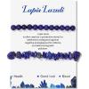 Healing Crystal Bracelets for Women 2 PCS 6mm Natural Stone Bracelet Stretch Crystal Beaded Bracelets Handmade Gemstone Bracelet Jewelry Gifts Christmas Gifts for Women Girls(lapis lazuli)