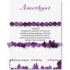 Healing Crystal Bracelets for Women 2 PCS 6mm Natural Stone Bracelet Stretch Crystal Beaded Bracelets Handmade Gemstone Bracelet Jewelry Gifts Christmas Gifts for Women Girls(amethyst)