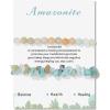 Healing Crystal Bracelets for Women 2 PCS 6mm Natural Stone Bracelet Stretch Crystal Beaded Bracelets Handmade Gemstone Bracelet Jewelry Gifts Christmas Gifts for Women Girls(amazonite)