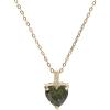 Heart Birthstone Necklace for Women, 14K Gold Plated Birthstone Pendant Necklace Cubic Zirconia Diamond Necklace Dainty Gold Necklace Birthday Gifts for Women Girls(08. August(Peridot))
