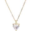 Heart Birthstone Necklace for Women, 14K Gold Plated Birthstone Pendant Necklace Cubic Zirconia Diamond Necklace Dainty Gold Necklace Birthday Gifts for Women Girls(04. April(Diamond))