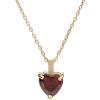 Heart Birthstone Necklace for Women, 14K Gold Plated Birthstone Pendant Necklace Cubic Zirconia Diamond Necklace Dainty Gold Necklace Birthday Gifts for Women Girls(01. January(Garnet))