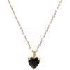 Heart Birthstone Necklace for Women, 14K Gold Plated Birthstone Pendant Necklace Cubic Zirconia Diamond Necklace Dainty Gold Necklace Birthday Gifts for Women Girls(Black Tourmaline)