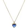 Heart Birthstone Necklace for Women, 14K Gold Plated Birthstone Pendant Necklace Cubic Zirconia Diamond Necklace Dainty Gold Necklace Birthday Gifts for Women Girls(09. September(Sapphire))