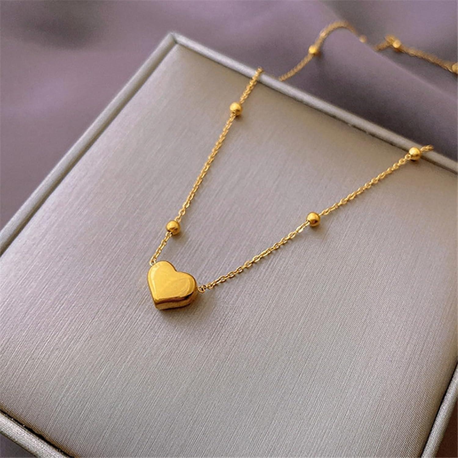 image:imageLit Wall Gold Pendant Necklace for Women 18K Gold Plated Dainty Gold Necklace for Women Jewelry Gift for HerHeart