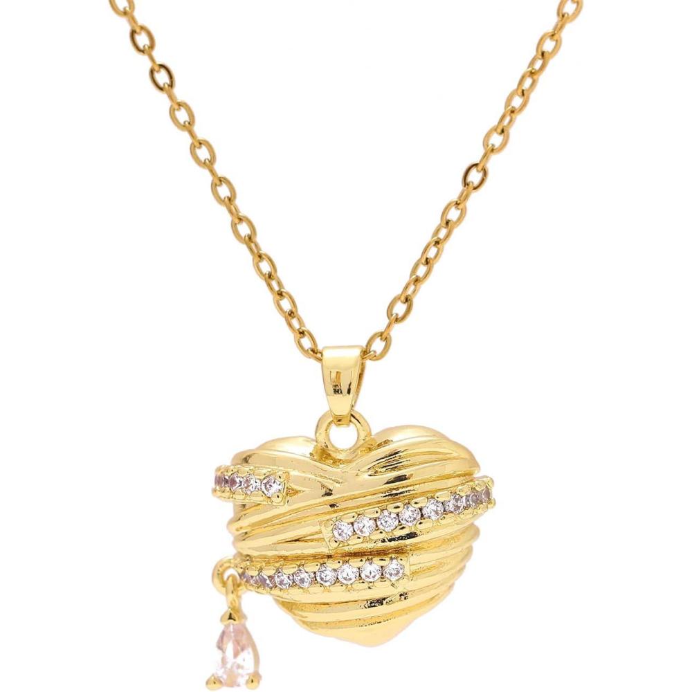 image:imageLit Wall Gold Pendant Necklace for Women 18K Gold Plated Dainty Gold Necklace for Women Jewelry Gift for HerCZ Heart 4
