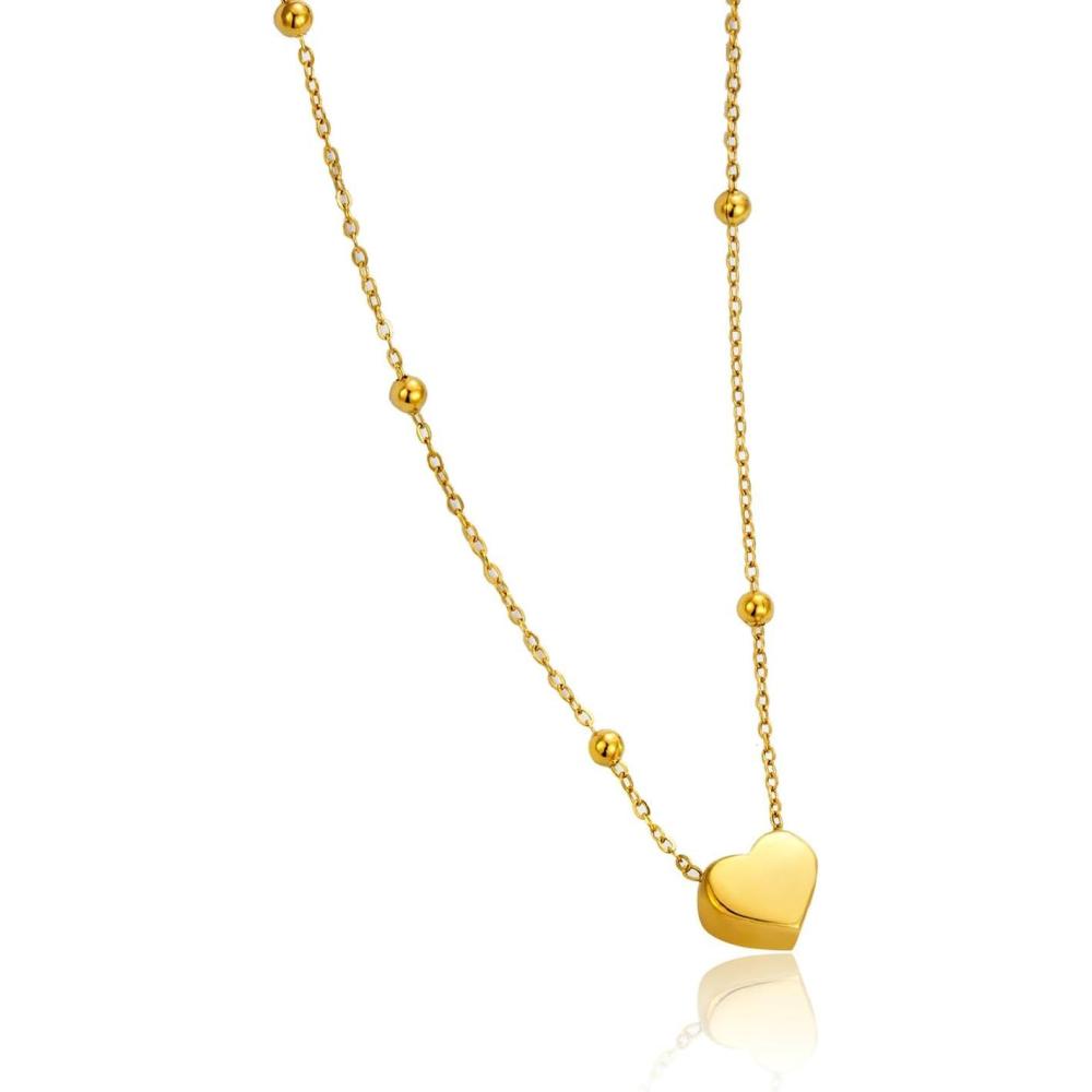 image:imageLit Wall Gold Pendant Necklace for Women 18K Gold Plated Dainty Gold Necklace for Women Jewelry Gift for HerHeart