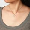 Lit Wall Gold Pendant Necklace for Women 18K Gold Plated Dainty Gold Necklace for Women, Jewelry Gift for Her(CZ Heart 1)