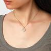 Lit Wall Gold Pendant Necklace for Women 18K Gold Plated Dainty Gold Necklace for Women, Jewelry Gift for Her(CZ Heart 2)