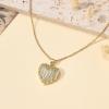 Lit Wall Gold Pendant Necklace for Women 18K Gold Plated Dainty Gold Necklace for Women, Jewelry Gift for Her(CZ Heart 3)