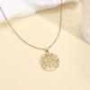 Lit Wall Gold Pendant Necklace for Women 18K Gold Plated Dainty Gold Necklace for Women, Jewelry Gift for Her(CZ Tree of Life)
