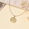 Lit Wall Gold Pendant Necklace for Women 18K Gold Plated Dainty Gold Necklace for Women, Jewelry Gift for Her(CZ Tree of Life)