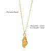 Lit Wall Gold Pendant Necklace for Women 18K Gold Plated Dainty Gold Necklace for Women, Jewelry Gift for Her(Conch Shell)