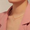 Lit Wall Gold Pendant Necklace for Women 18K Gold Plated Dainty Gold Necklace for Women, Jewelry Gift for Her(Double Cross)